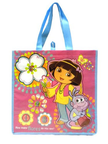 OTC Blue Strap Flowers Dora the Explorer Reusable Eco Friendly Tote Bag