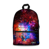 Freewander Galaxy Personalized School Backpack Primary School Canvas Book Bags