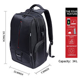 KALIDI Travel Gaming Laptop Backpack 18.4 Inch with USB Charge Port, Waterproof Computer Bag