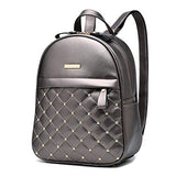 Cute Mini Leather Backpack Fashion Small Daypacks Purse for Teen Girls and Women (Bronze)