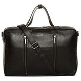 Hook And Albert Leather 3-Way Carryall, Black (Black)