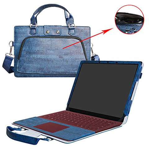 Surface Laptop Case,2 In 1 Accurately Designed Protective Pu Leather Cover + Portable Carrying
