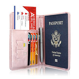 Passport Holder Cover, ACdream Travel Leather RFID Blocking Case Wallet for Passport with Elastic