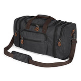 Plambag Canvas Duffle Bag for Travel, 50L Duffel Overnight Weekend Bag(Dark Gray)