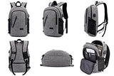 Itopfox Travel Laptop Compartment Backpack USB/Headphone Port Rucksack Computer Bag Anti-Thief Code