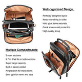 Banuce Small Black Full Grains Italian Leather Messenger Bag for Men Shoulder Crossbody Bag