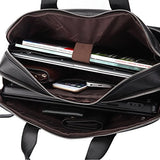 Bison Denim Genuine Leather Briefcase Messenger Bag Shoulder Cross-Body Bag Laptop Business Bag For