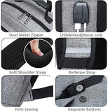 Laptop Backpack Women Men College Backpacks Bookbag Vintage Backpack Book Bag Fashion Back Pack Anti Theft Travel Backpacks with Charging Port fit 15.6 Inch Laptop Grey