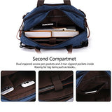 Laptop Backpack,Hybrid Multifunction Briefcase Messenger Bag with Shoulder Strap for Men,Women (15.6 inch, Vintage Blue)
