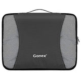 Gonex Packing Cubes 3 Set Travel Luggage Packing Organizers Pouches(Deep gray)