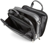 Kenneth Cole Reaction Genuine Leather Dual Compartment 15.4" Laptop Portfolio, Black