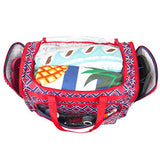 Zodaca Large Duffel Travel Bag, Navy/Red Times Square