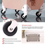 Unitravel Vintage Suitcase Set Spinner Travel Hardside Luggage Sets Pu Trunk