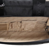 Andiamo Avanti Collection Drop Bottom Satchel, Midnight Black, One Size