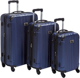 Chariot Monet 3-Piece Hardside Expandable Lightweight Spinner Luggage Set, Navy