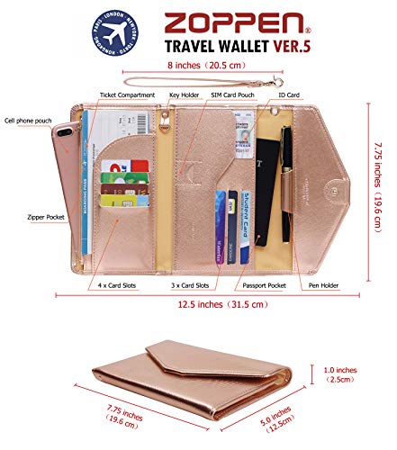 Women Passport Holder Travel Wallet Multi-purpose Cover Document Organizer  US