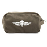 IDF ISRAELI ARMY Paratrooper Wings BADGE Zahal Canvas Shower Kit Travel Toiletry Bag Case in