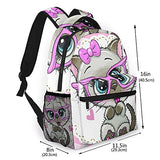 Casual Backpack,Cute Cartoon Siamese Kitten Girl In Pink,Business Daypack Schoolbag For Men Women Teen