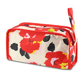 Zodaca Travel Toiletries Bag, Red Garde Poppy Print