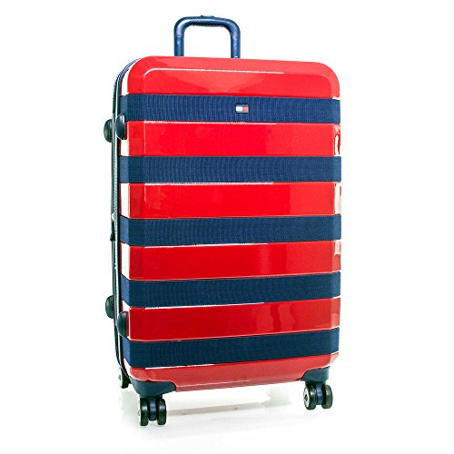 Tommy Hilfiger Rugby 25" Expandable Hardside Spinner, Red