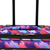 Elite Luggage Houndstooth Carry-on Rolling Luggage, Multi-color