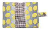 Lemon With Striped Pattern Printed Canvas Passport Holder Cover Case Was_11