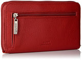 Buxton Roma Zip-Around Organizer Clutch, Dark Red
