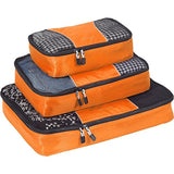 eBags Packing Cubes for Travel - 3pc Set - (Tangerine)