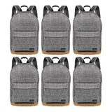 Freewander Bookbag Basic Backpack Lightweight Simple Daypack for Teens (01-Grey-6)
