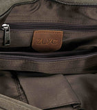 Canvas Messenger Bag Zlyc Leather Trim 15.6 Inch Laptop Bag Military Shoulder Bag Vintage Handbag