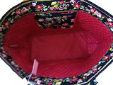 Vera Bradley Grand Tote In Ribbons With Solid Pink Interior