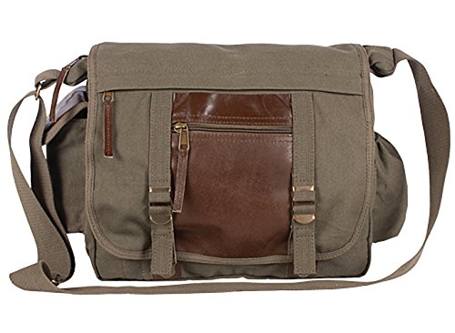 Fox Outdoor Products Deluxe Concealed-Carry Messenger Bag, Olive Drab