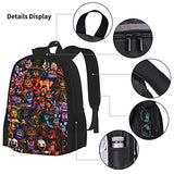 Five Nights At Freddy'S Backpack 3pcs Set Youth Boys Shoulder Bag Girls Bookbag With Lunch Bog Pencil Case Teens