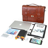 Ecosusi Ladies Faux Leather Briefcase Shoulder Laptop Messenger Bags Satchel Bag Cambridge Backpack