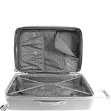 Pacific Coast Signature Pandora Hardside Rolling Travel Lug 3 Piece, Silver