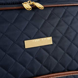 Anne Klein Women'S 29" Expandable Softside Spinner Luggage, Navy Quilted