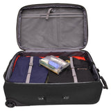 Traveler’S Choice Conventional Ii Lightweight Expandable Rugged Rollaboard Rolling Luggage - Black