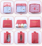 Sackorange 7 Set Travel Storage Bags Packing cubes Multi-functional Clothing Sorting Packages,Travel Packing Pouches,Luggage Organizer (Black)