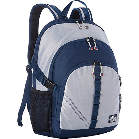 Sailorbags Silver Spinnaker Daypack (Silver With Blue Trim)