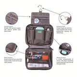 Hanging Toiletry Bag For Men & Women Luxury Accessories Set, Gray