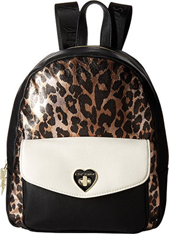 Betsey Johnson Women'S Turnlock Backpack Cheetah One Size