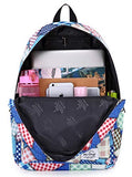 hotstyle TRENDYMAX Backpack Cute for School | 16"x12"x6" | Holds 15.4-inch Laptop | Plaid Patch Pattern
