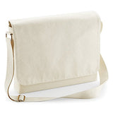 Westford Mill Fairtrade Cotton Messenger Bag (Small) (Natural)