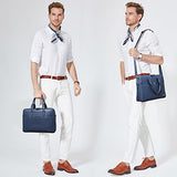 BOSTANTEN Leather Briefcase Shoulder Business Vintage Slim Messenger Bags for Men & Women