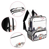 LORVIES Japanese Kimono Woman School Bag for Student Bookbag Women Travel Backpack Casual Daypack Travel Hiking Camping
