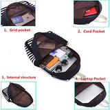 Canvas School Backpack USB College Bookbag 15.6 inch Laptop Backpack with USB Charging Port