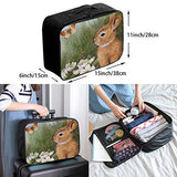 Travel Bags Rabbit & Flower Portable Foldable Great Trolley Handle Luggage Bag