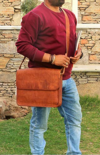 Urban Leather Messenger Bags for Men & Women New Job Gifts for Teen Boys -  Laptop Shoulder Bag 