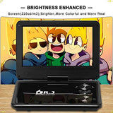 DR. J 11.5" Portable DVD Player with HD 9.5" Swivel Screen, Rechargeable Battery with Wall Charger, Car Charger and AV Cable, Sync TV Projector Function, Support USB Flash Drive SD Card, Region Free