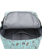 Travel Lightweight Canvas Cute Print Backpack Girls Women For School and Laptop (Green cat)